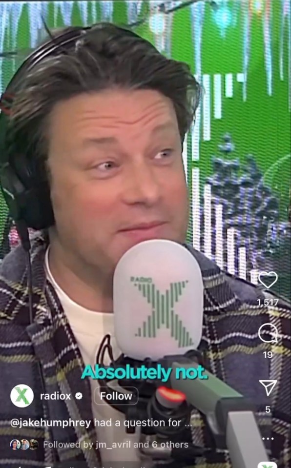 Jamie Oliver brutally savaged Jake Humphreys live on the radio