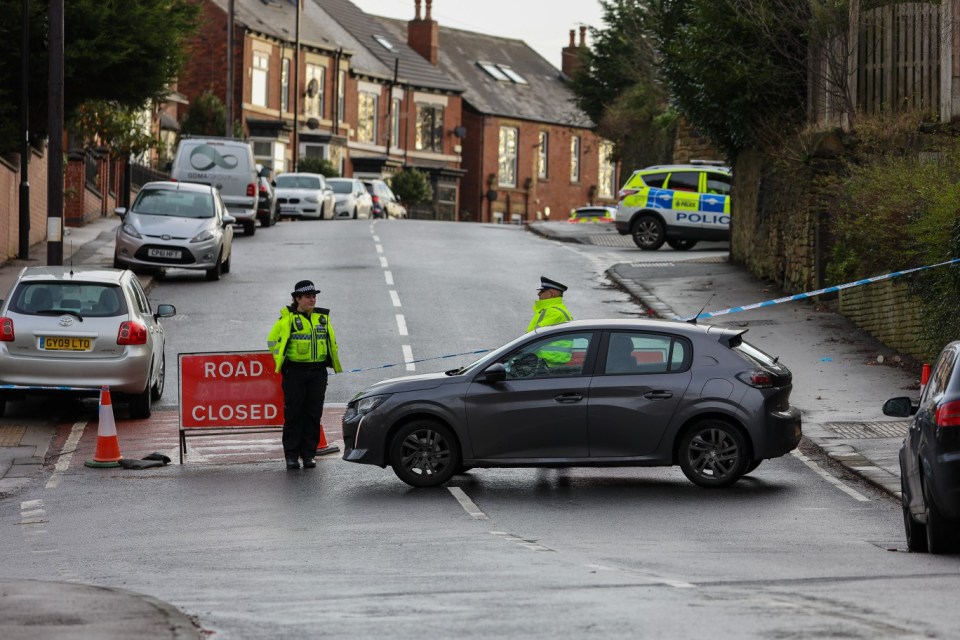 Cops and emergency services scrambled to the scene in Sheffield