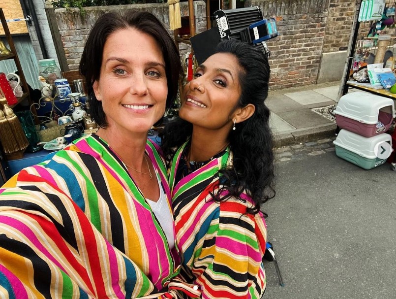 Heather shared a sweet snap with her co-star Balvinder