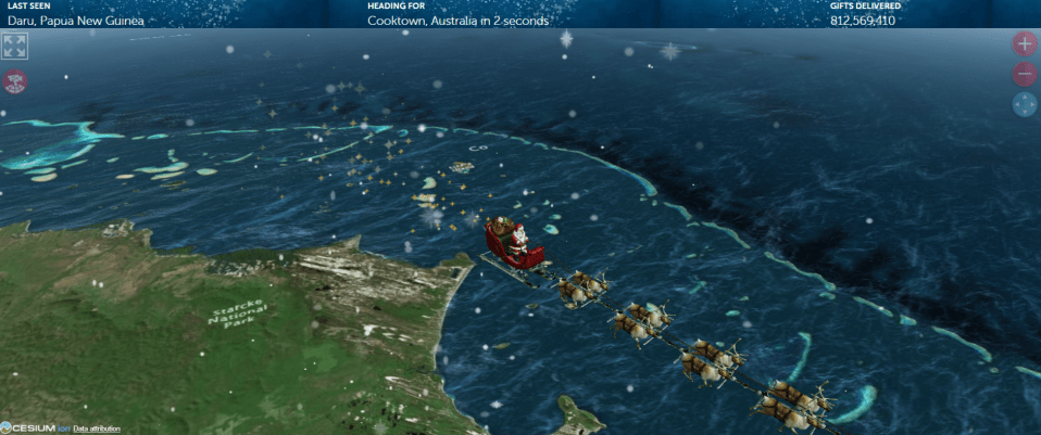 Santa makes his way to Australia