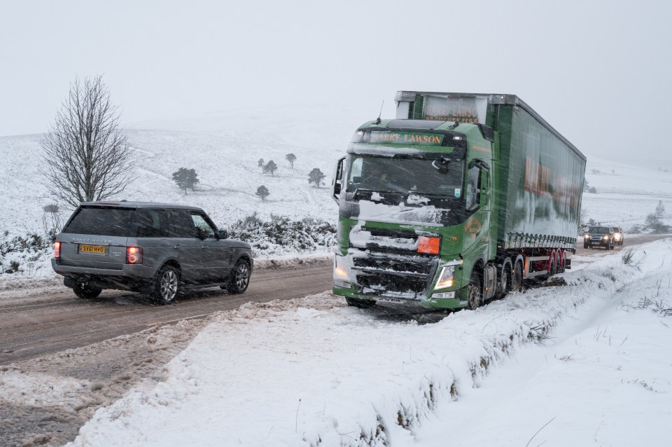 A spokesperson for Highland Council said 'miles of vehicles' were stuck in snow along the A9 in Scotland