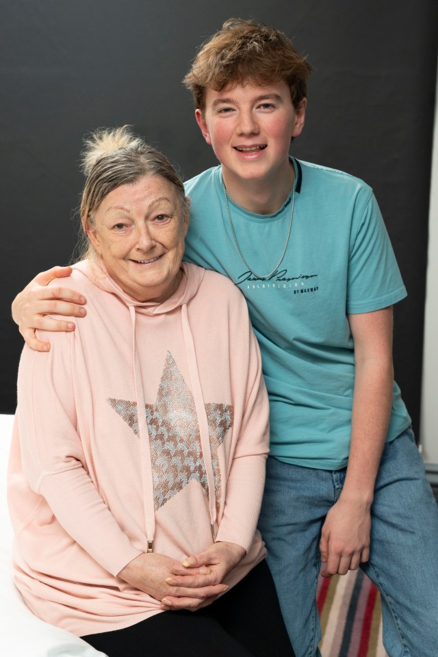 Alex hugs gran Susan who was yesterday awarded care of him until he turns 18