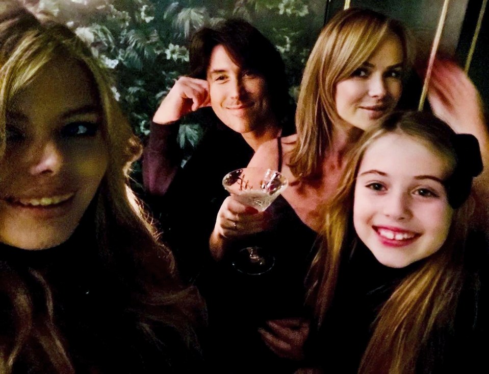 Amanda with Chris and their children Lexi (Alexa) and Hollie on New Year 2021