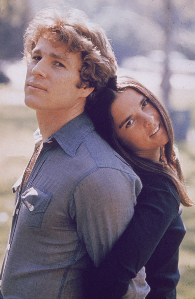 Ryan starred in Love Story opposite Ali MacGraw