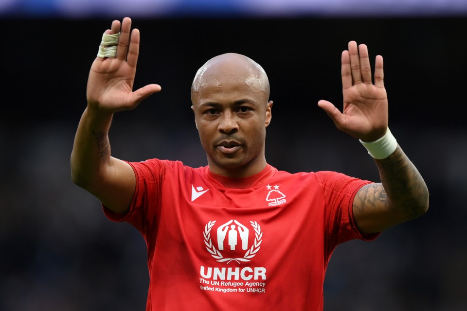 Andre Ayew left Nottingham Forest in May