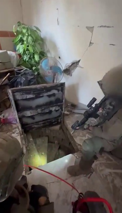 The IDF claimed to have found another Hamas tunnel hidden under a baby cot