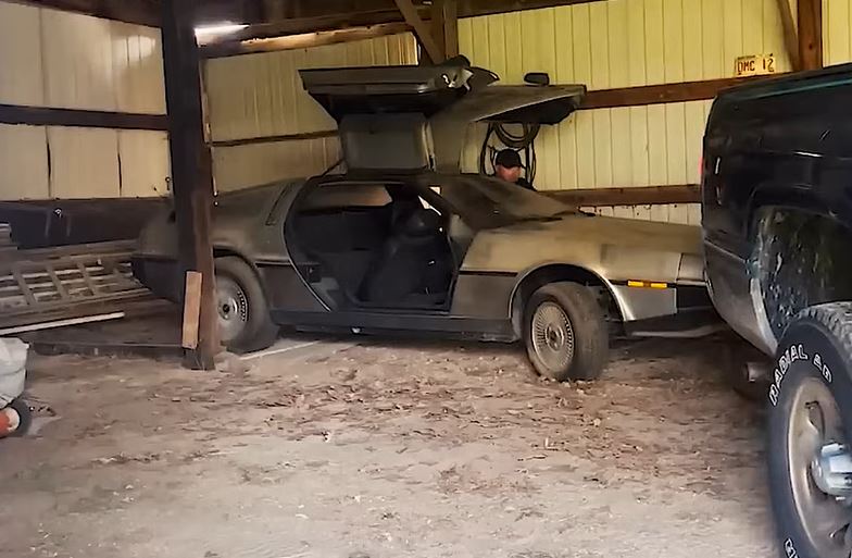 The 1981 Delorean was found in a barn in Wisconsin where it had been gathering dust for 20 years