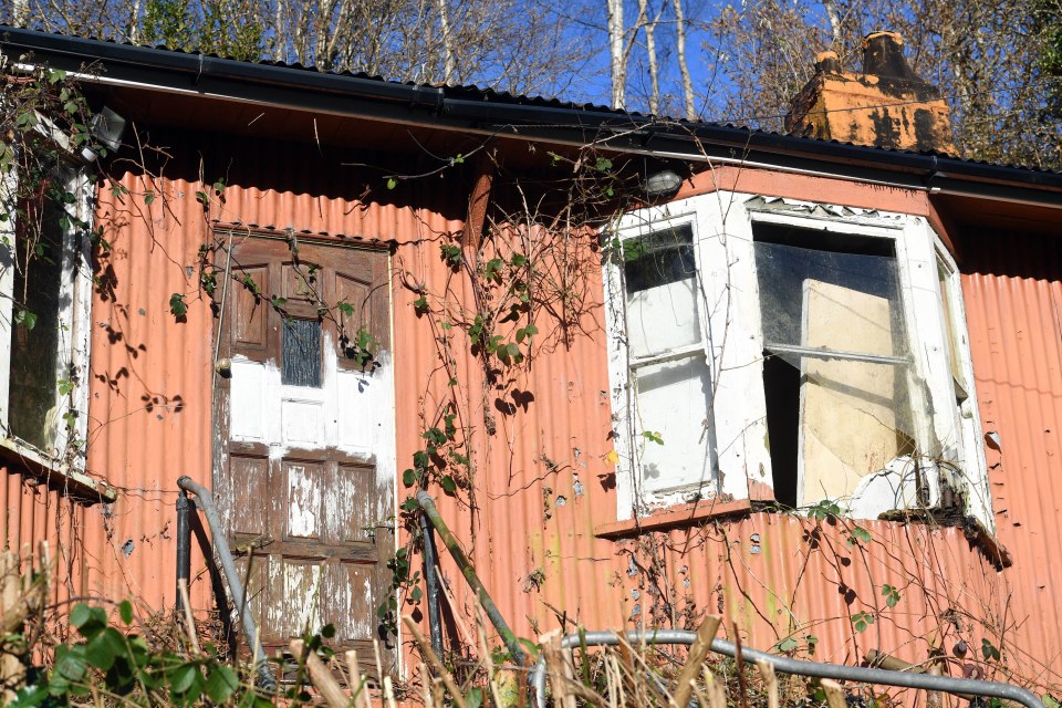 The home has a corrugated iron exterior