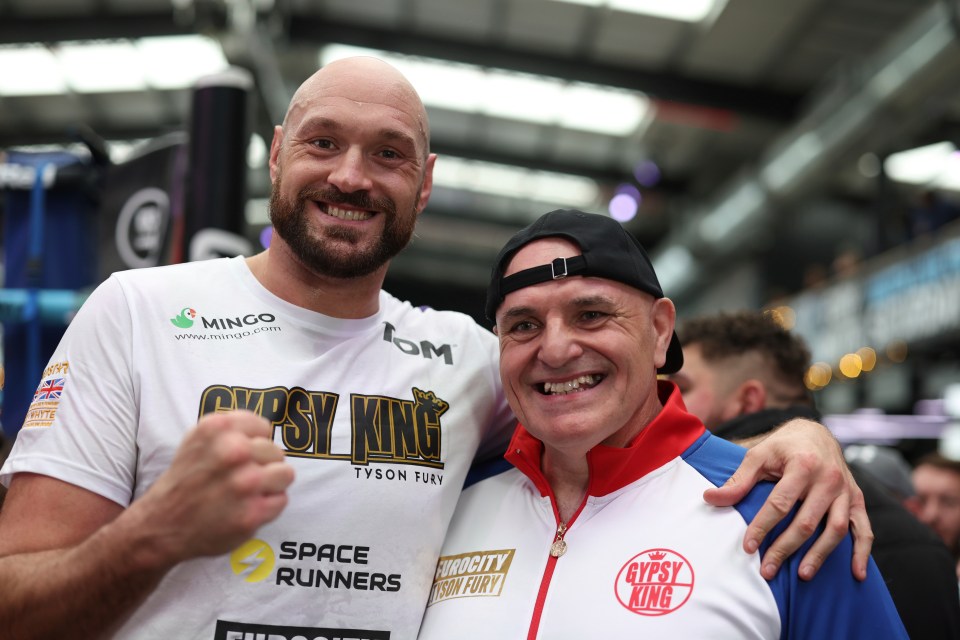 Tyson and dad John Fury, who lives on the land