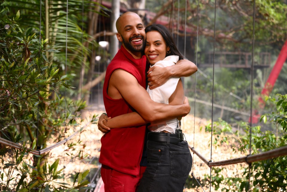 Rochelle flew out to greet her husband as he left camp