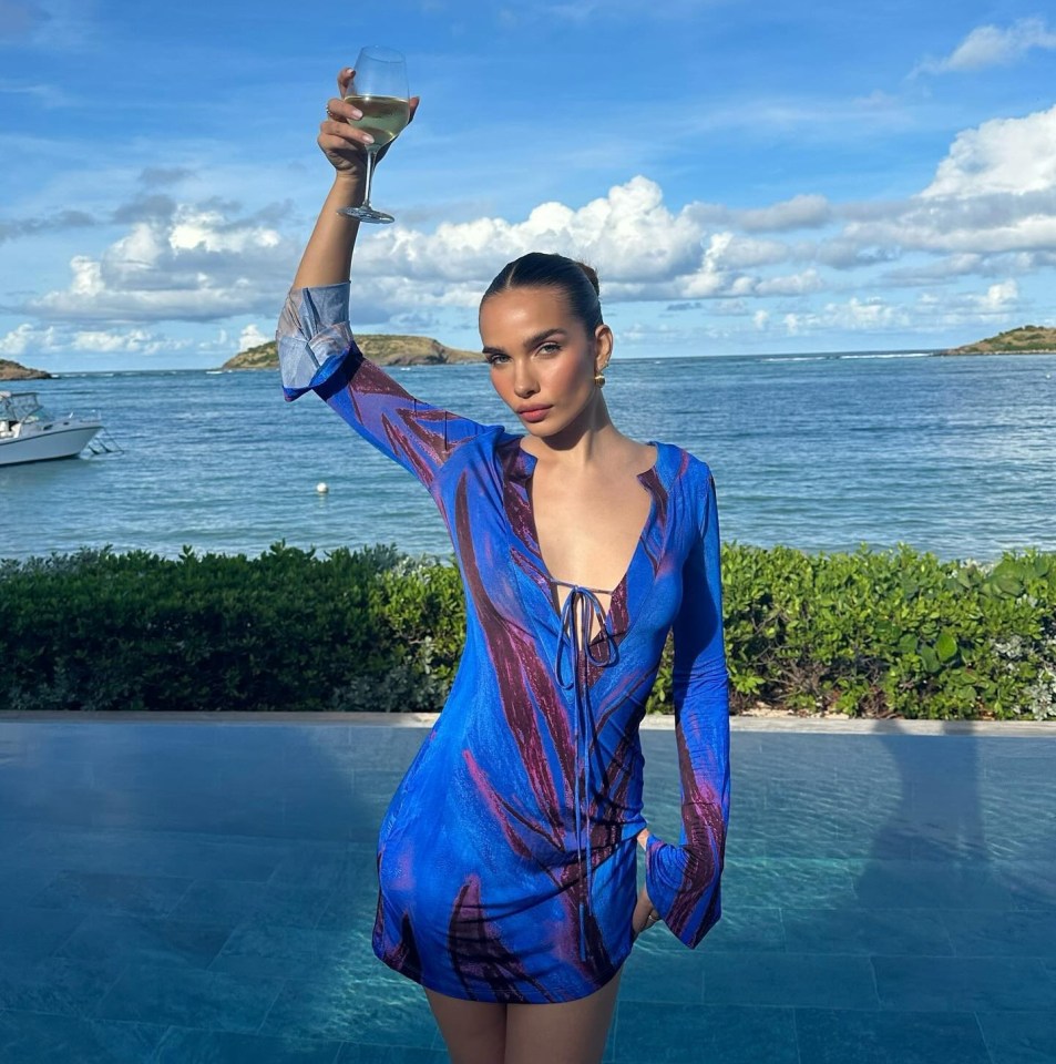 Hana Cross posted a cryptic comment while holidaying on the Caribbean island of St Barts