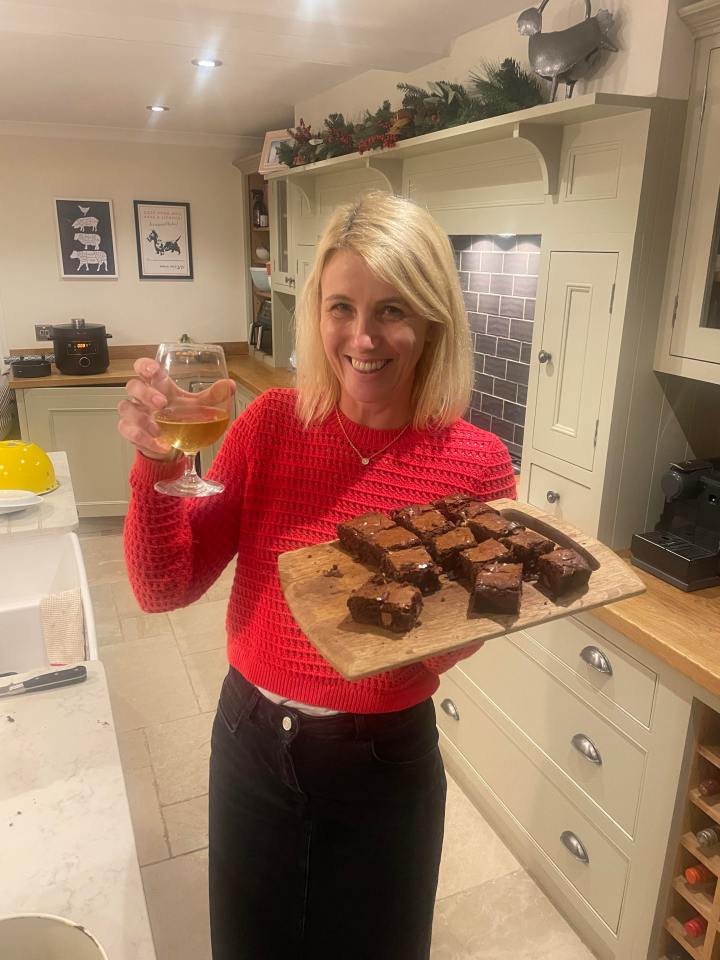 Lynsey made sure to taste her homemade brownies before they were left out for Santa