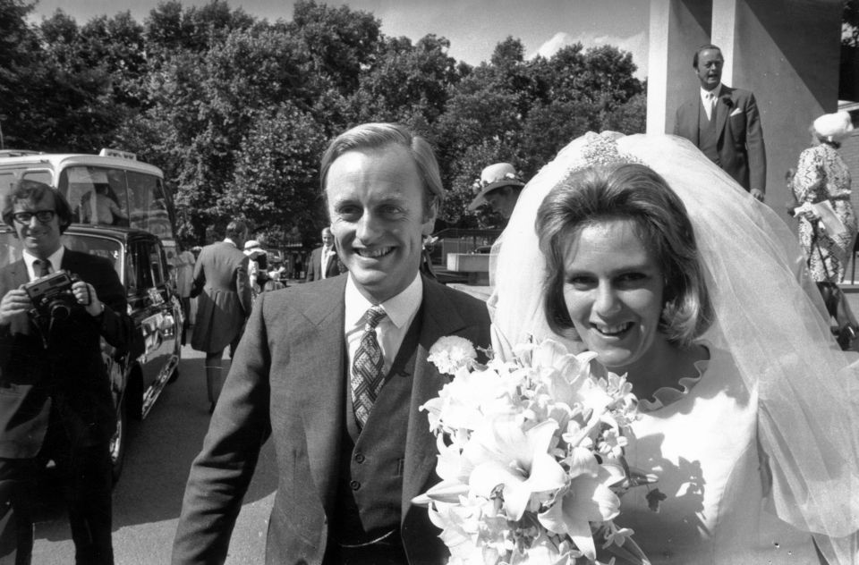 Andrew and Camilla on their wedding day in 1973