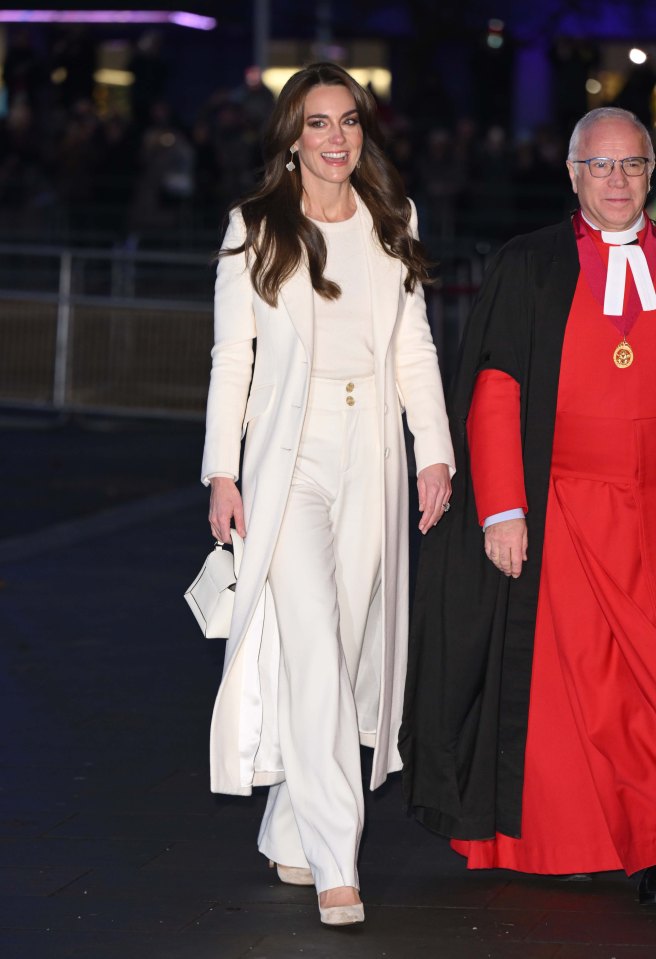 The Princess dazzled as she made her way into Westminster Abbey