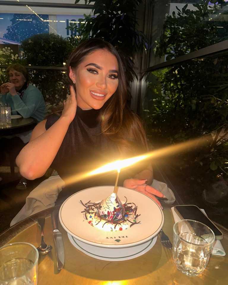 The Towie star is celebrating her 23rd birthday