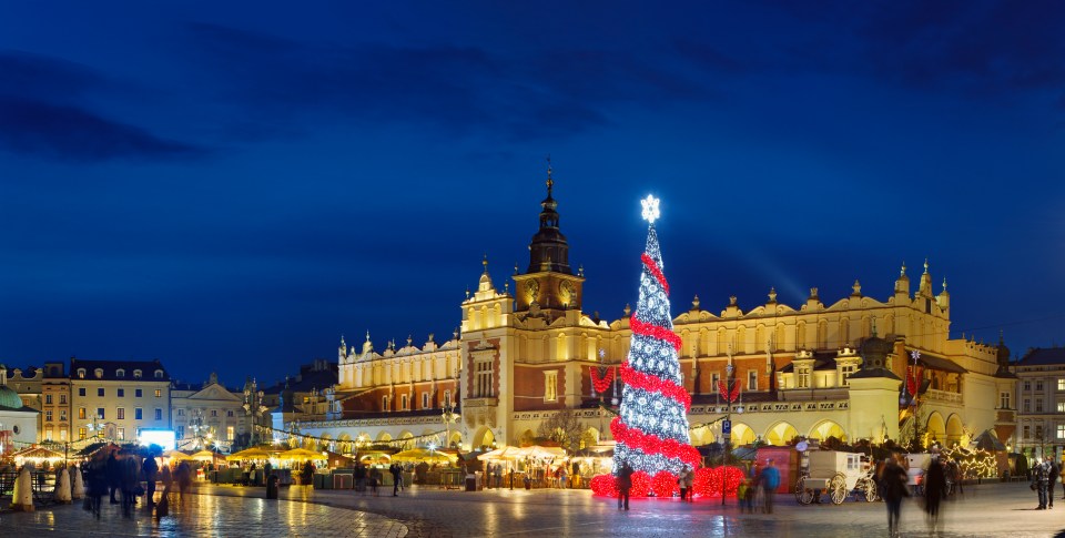 The delightful Market Square in Krakow