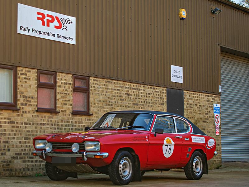 The 1972 model Ford Capri Endurance Rally Car has been listed for £49,995