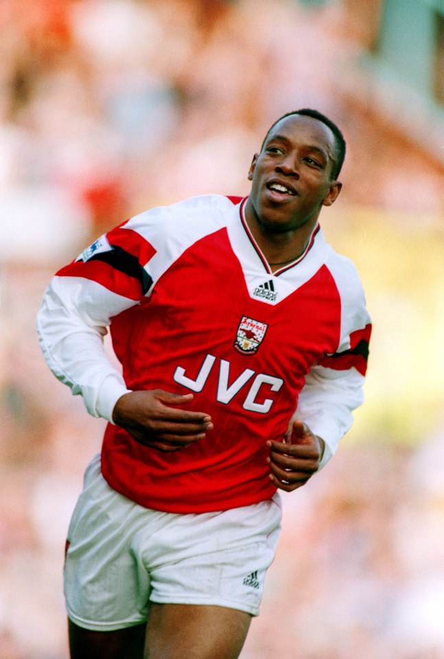 Ian playing for Arsenal in 1993