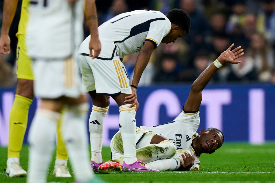 David Alaba suffered a horror knee injury during Real Madrid's 4-1 win over Villarreal