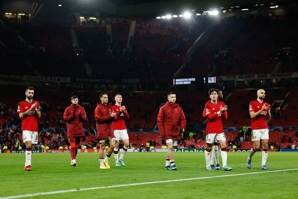 The Red Devils were dumped out of the Champions League last night