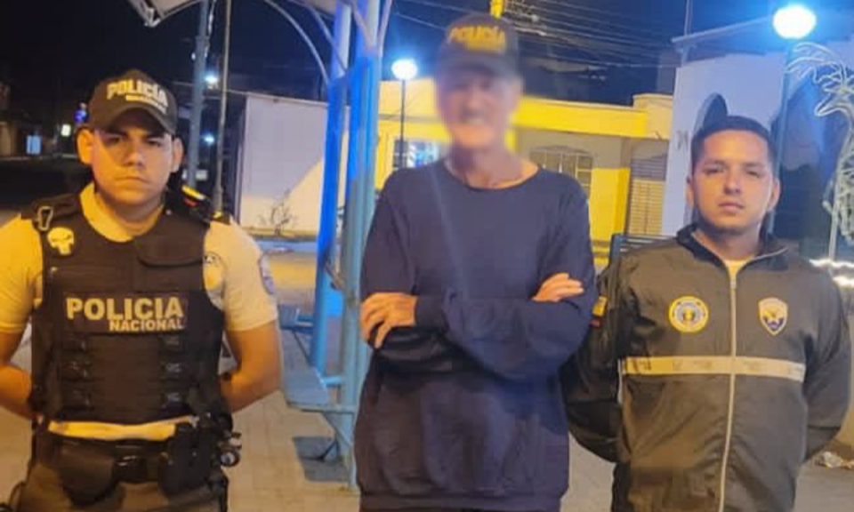 Brit millionaire Colin Armstrong, pictured with a blurred face by local law policies, was freed by police after being snatched in Ecuador