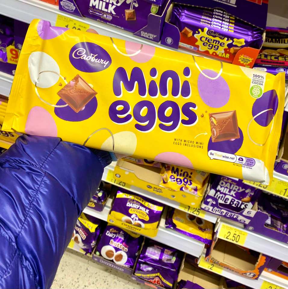 Giant 360g Mini Egg chocolate bars are also available in B&M