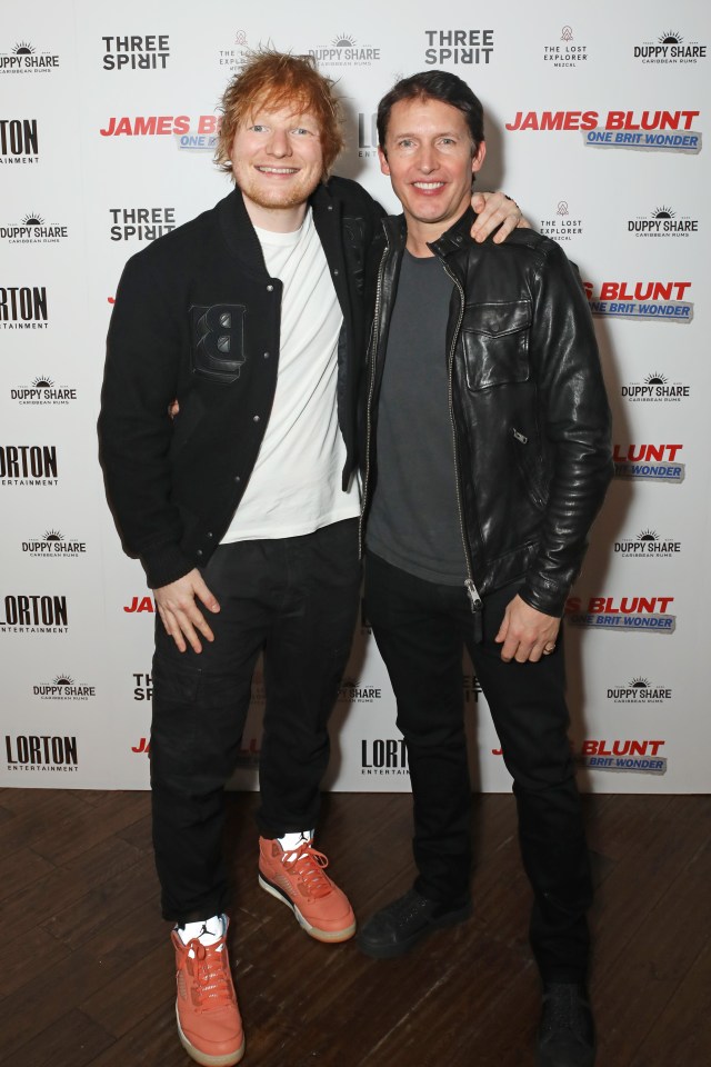 Ed supported James Blunt at the launch of his new documentary