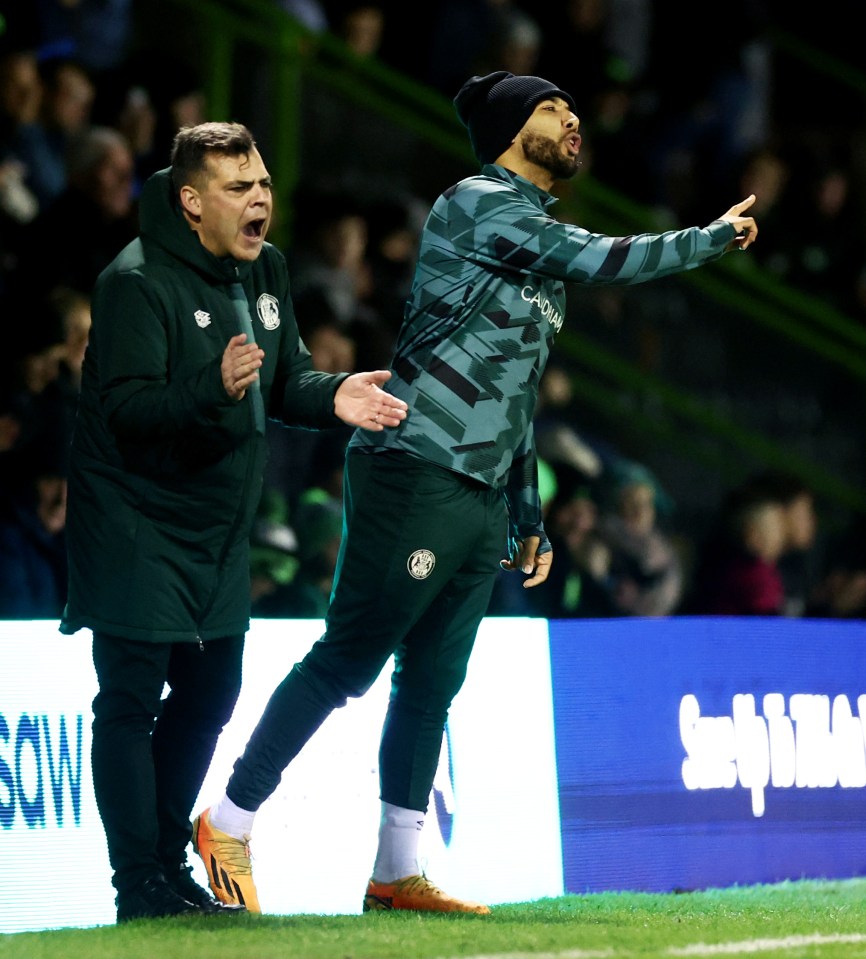 Troy Deeney has 'mixed emotions' after stepping up from player-coach to replace sacked friend Dave Horseman, left, as Forest Green manager