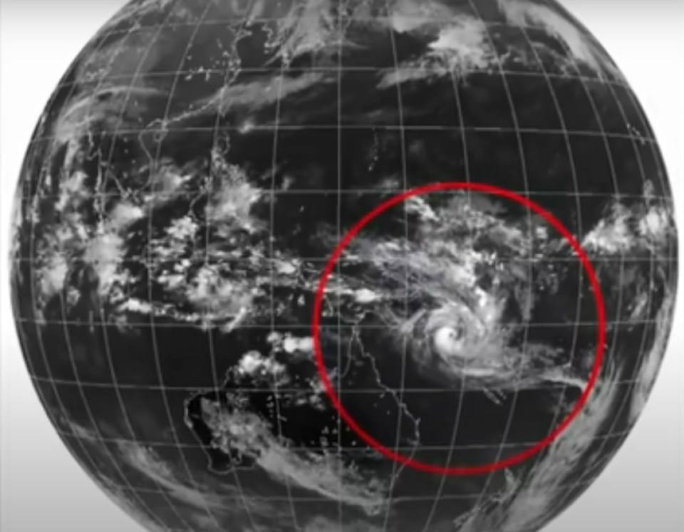 The hurricane-force storm is barrelling towards Australia