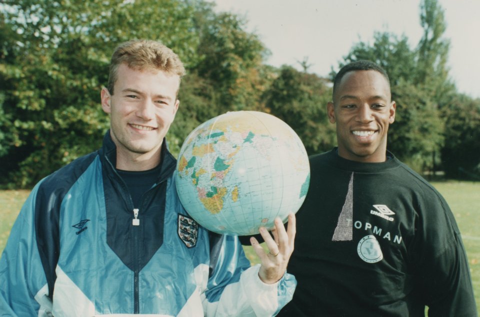 England strikers Alan and Ian pictured in 1992