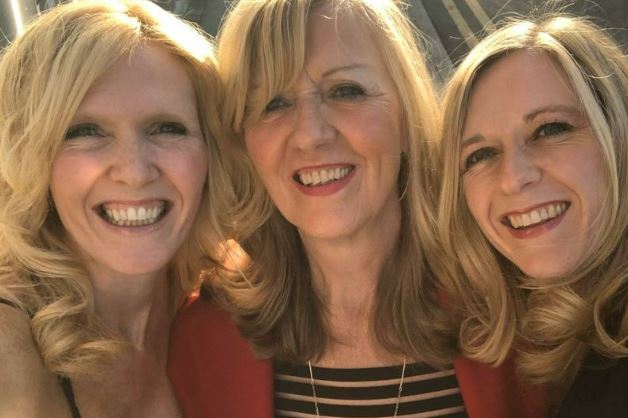 Denise Jarvis (left) with her mother Bernadette Lake (centre) and sister Rachel