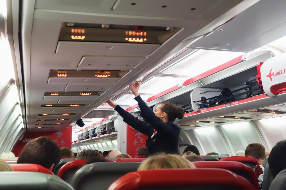 Flight attendants always use the handrail, setting an example for passengers