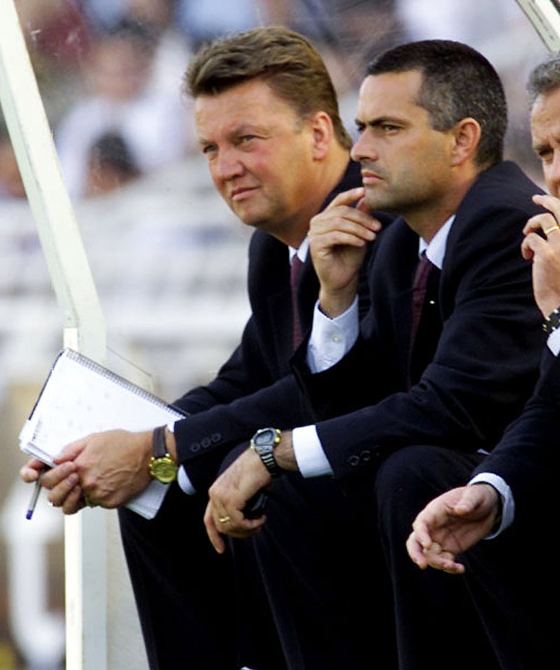 Mourinho stayed on at Barcelona under Louis van Gaal