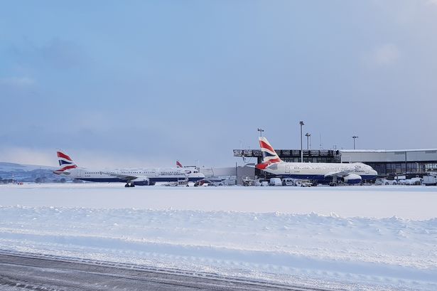 Various UK airports have been affected by severe weather conditions