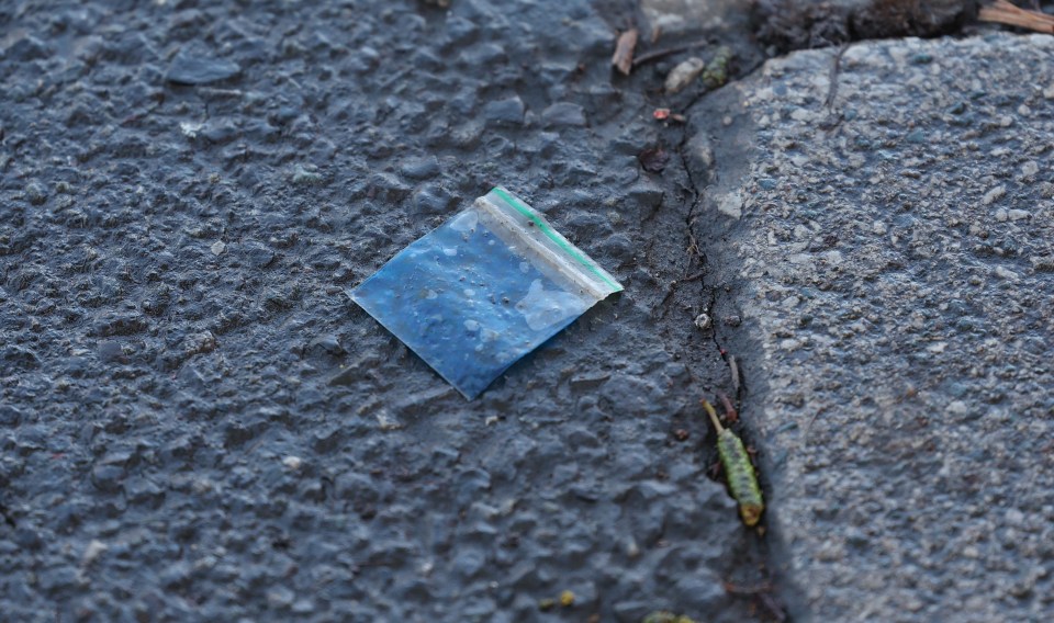 Drugs paraphernalia on the pavements in Harehills