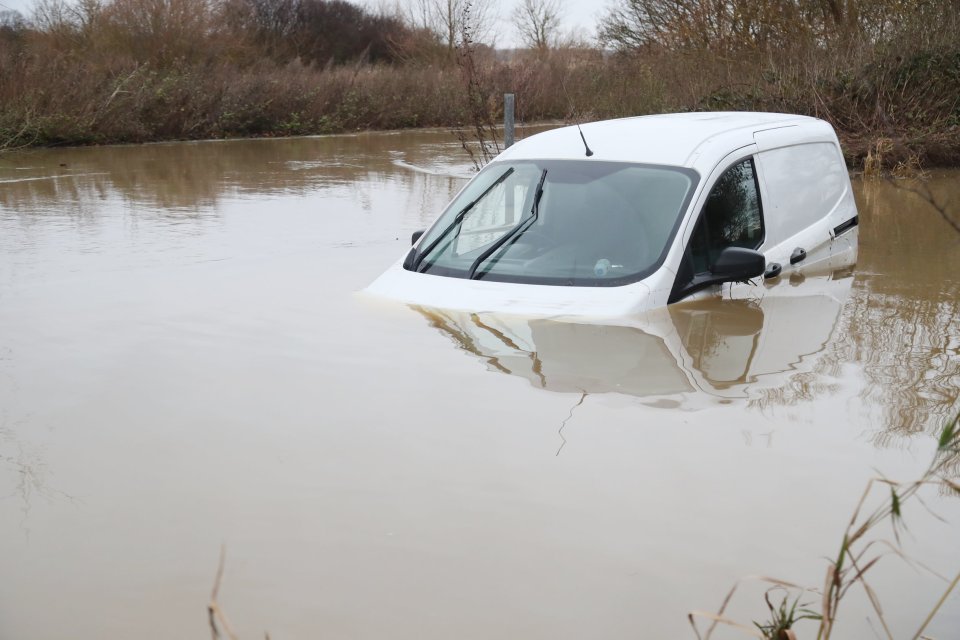 Storm Fergus brought downpours over the weekend - leaving this can partly submerged