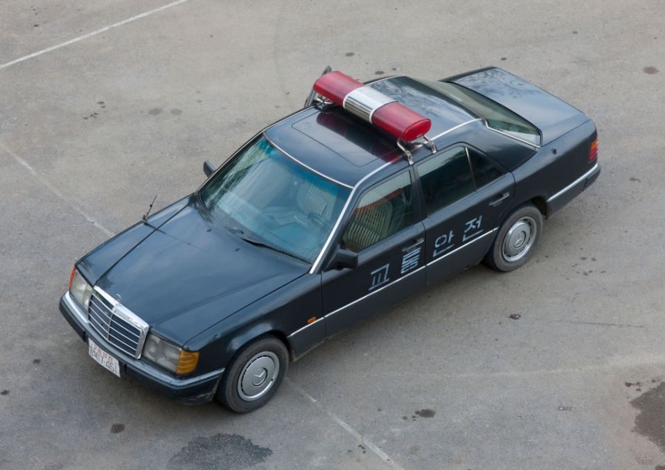 Even North Korean cops drive around in Mercedes