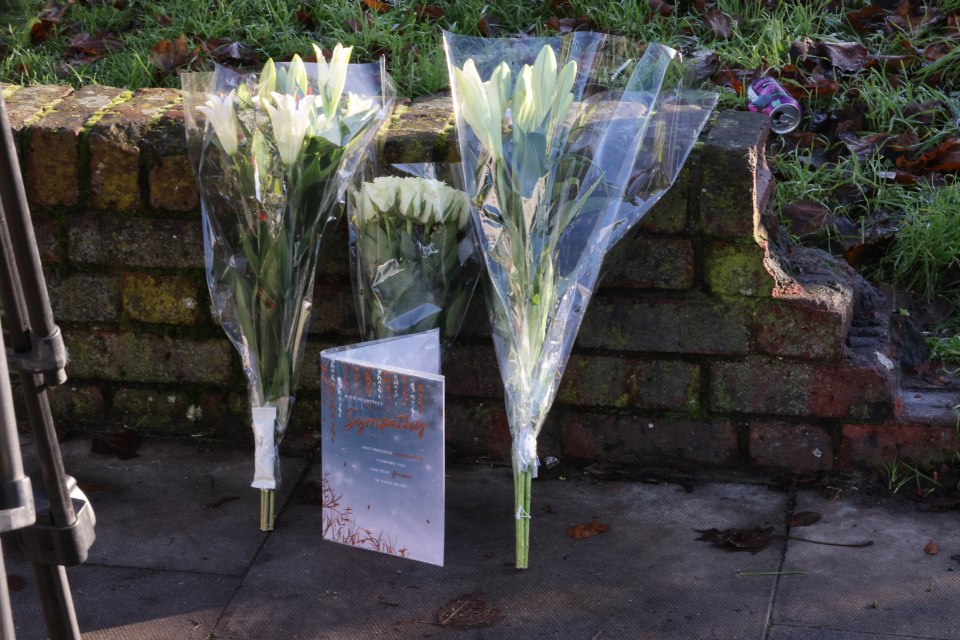 Flowers and cards have been laid at the cul-de-sac in tribute to Lianne