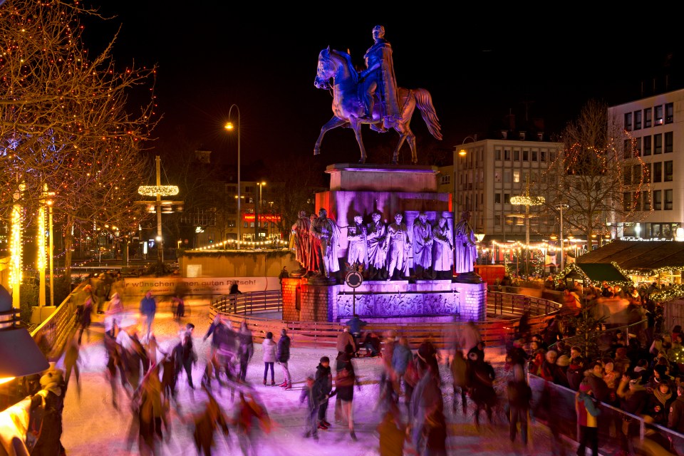 Cologne's ice rink is always popular for the many visitors who want a break from shopping