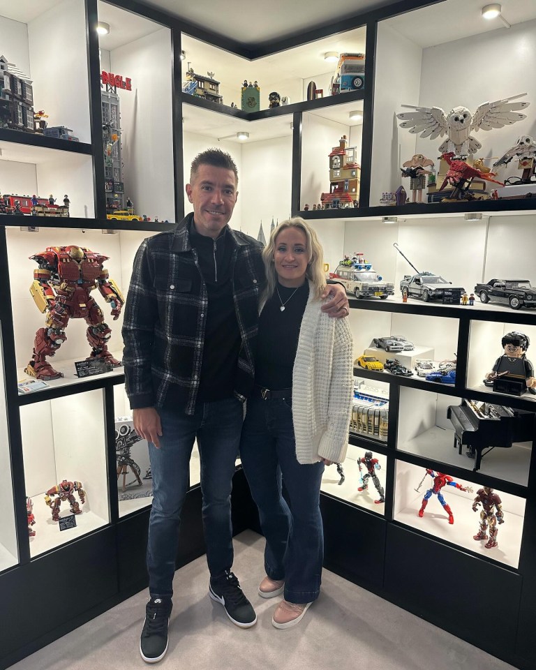 The former Newcastle player and his wife Rachel are self-admitted Lego obsessives