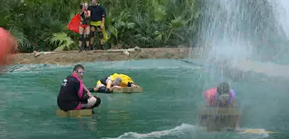 Stacey Solomon seemed to attract water jets