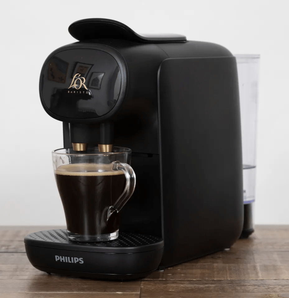 The Philips L’Or Barista Sublime is noisy but very quick and serves drinks with a creamy head at the ideal temperature.