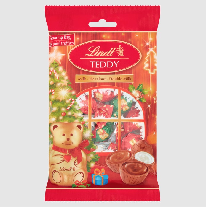 The price of the teddy sharing bag (pictured) has since been modified on the Lindt website, with the popular snack now listed as £3.50