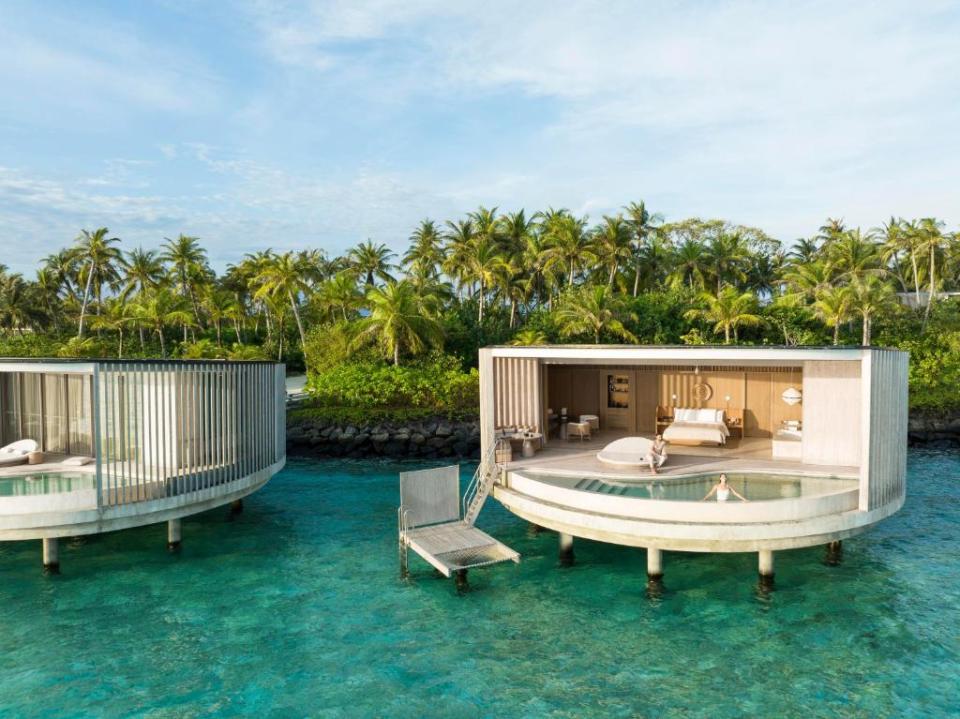 The Love Island pair are staying at the luxurious surroundings of The Ritz Carlton Maldives in a £10,000 a night villa