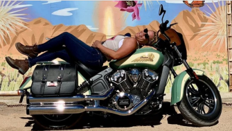 The Indian Scout is one of Pink's most favourite bikes - which the singer is often spotted riding