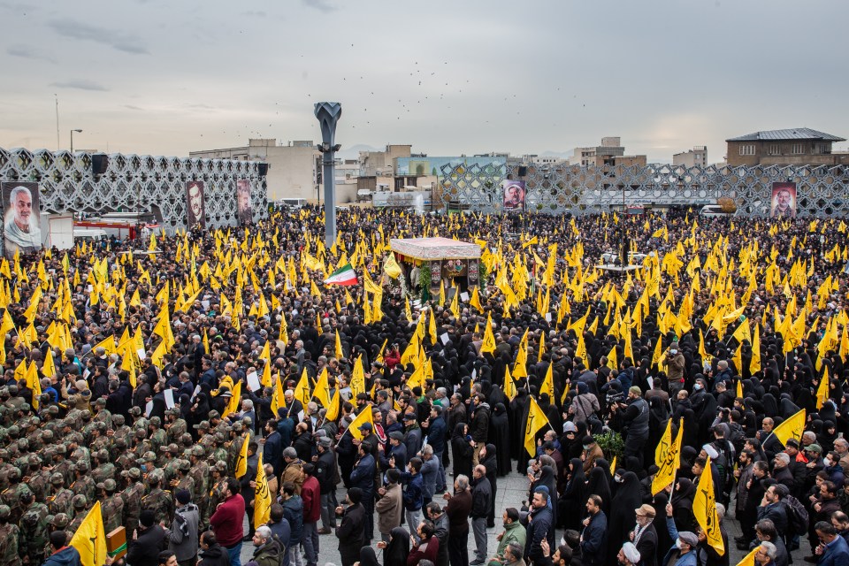 Thousands of Iranian people gathered on the streets to mourn the death of Mousavi