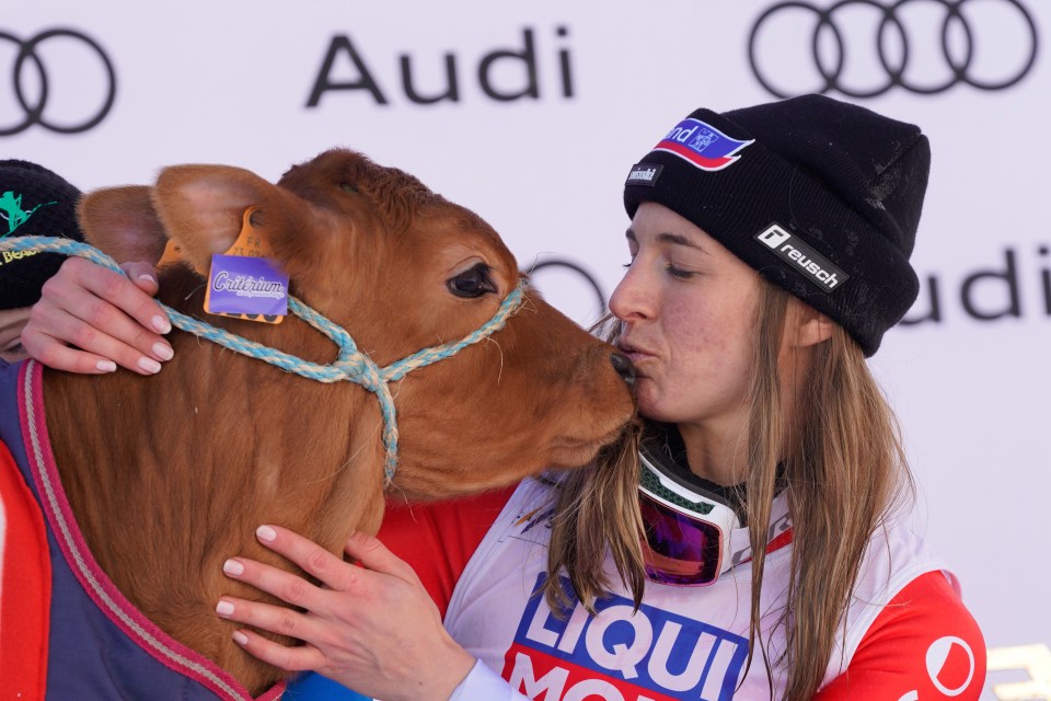 Jasmine Flury was gifted a cow as a prize