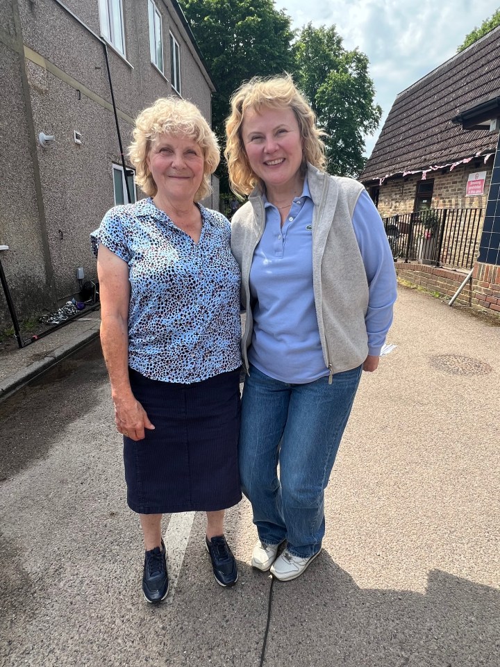 Jo with Monica, who plays her in the new ITV drama