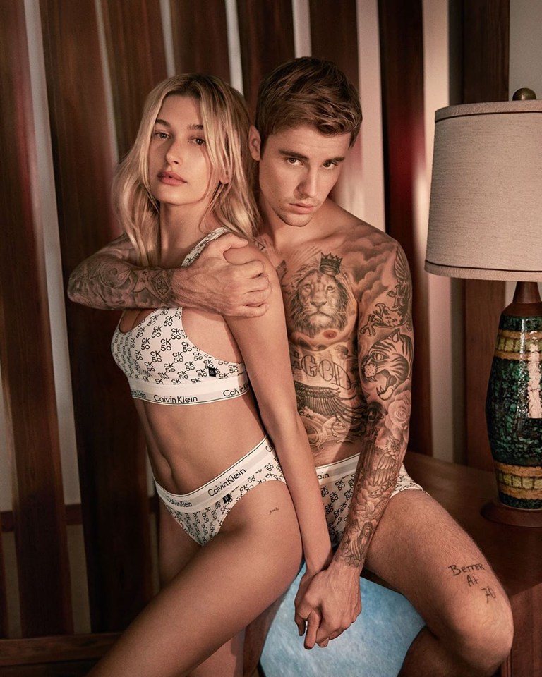 Justin Bieber and wife Hailey pose for Calvin Klein’s CK50 campaign