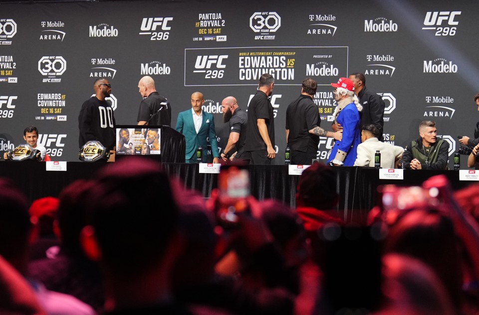 Security stopped Leon Edwards and Colby Covington from almost brawling